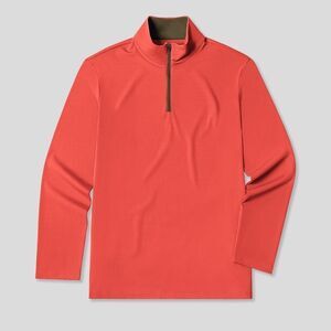 FIOBOC SmoothBlend Slim Fit Half Zip Mock Neck Tee: Zip Contrast‎ Color Size XL